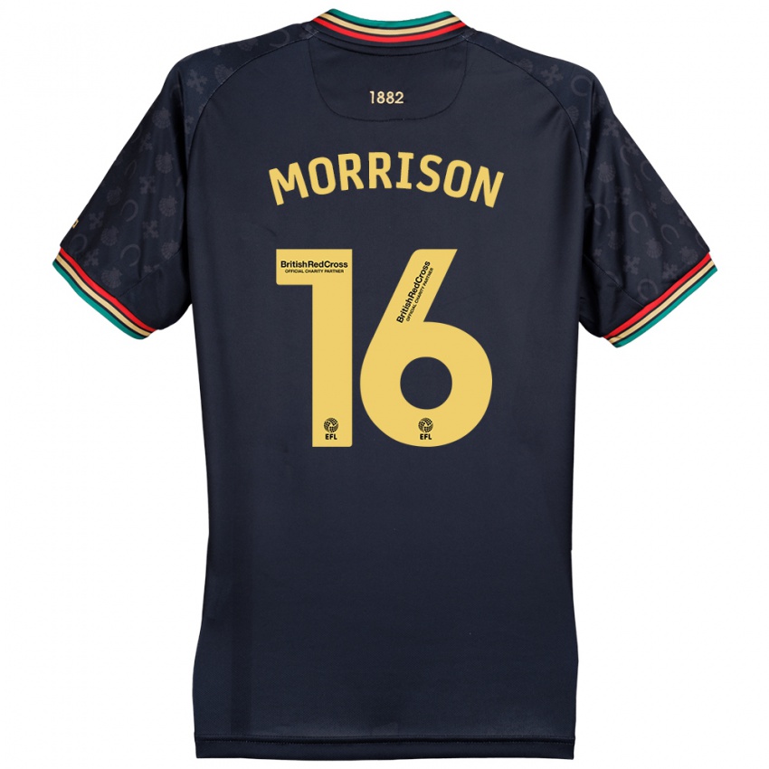 Niño Camiseta Liam Morrison #16 Azul Marino Oscuro 2ª Equipación 2024/25 La Camisa