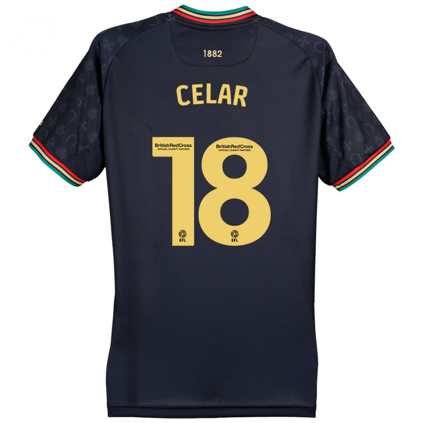 Niño Camiseta Zan Celar #18 Azul Marino Oscuro 2ª Equipación 2024/25 La Camisa