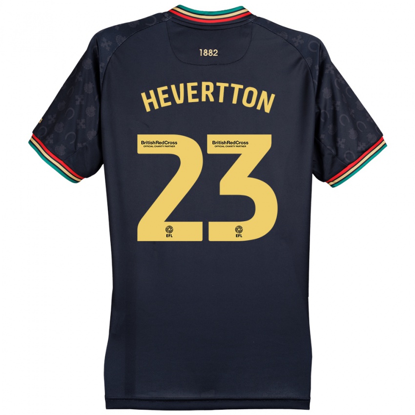 Niño Camiseta Hevertton #23 Azul Marino Oscuro 2ª Equipación 2024/25 La Camisa