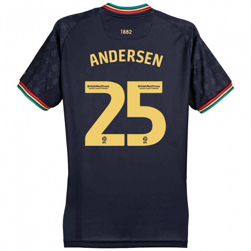 Niño Camiseta Lucas Andersen #25 Azul Marino Oscuro 2ª Equipación 2024/25 La Camisa