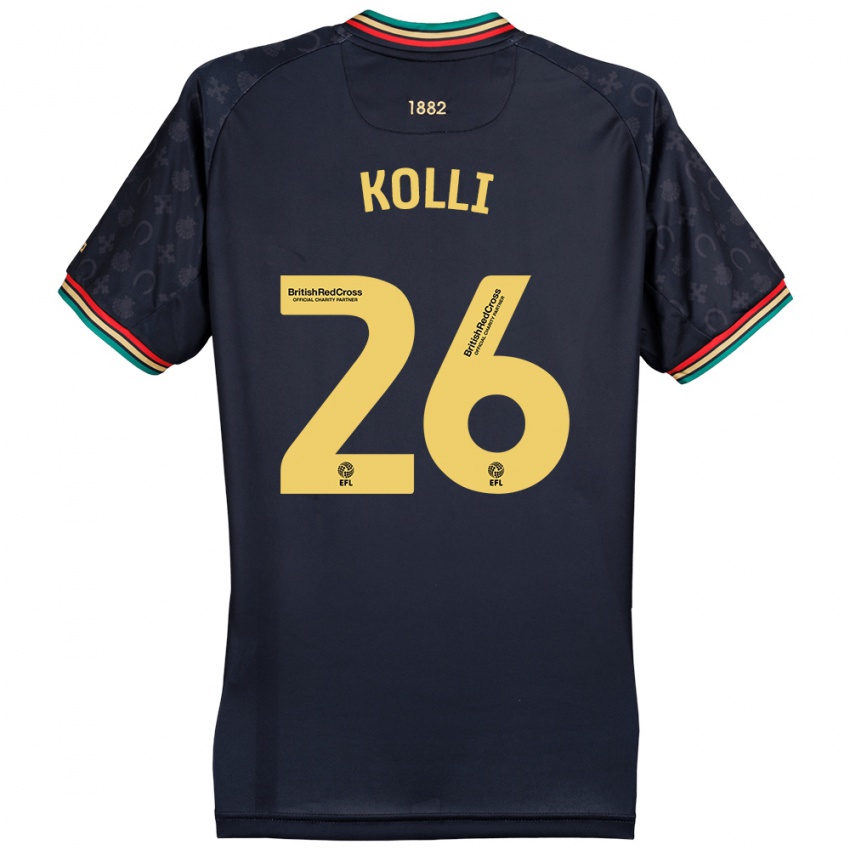 Niño Camiseta Rayan Kolli #26 Azul Marino Oscuro 2ª Equipación 2024/25 La Camisa