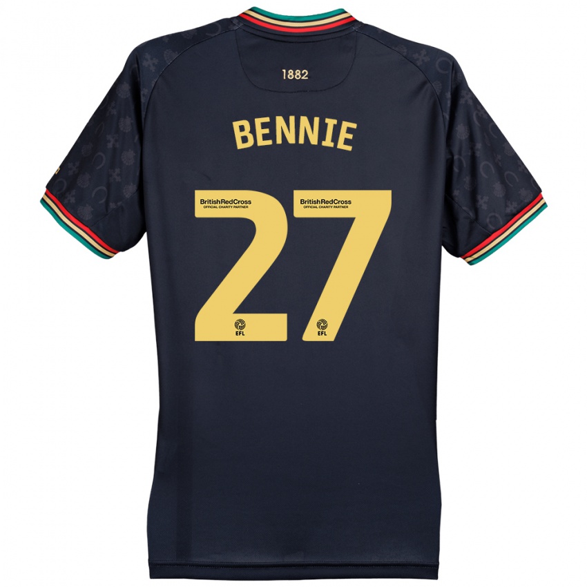 Niño Camiseta Daniel Bennie #27 Azul Marino Oscuro 2ª Equipación 2024/25 La Camisa