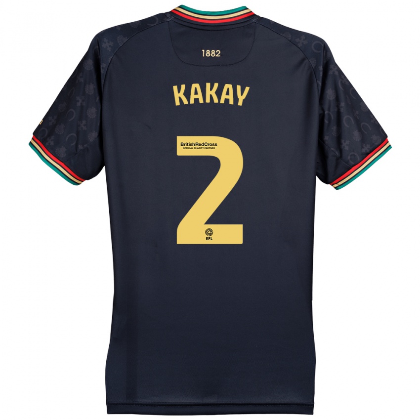 Niño Camiseta Osman Kakay #2 Azul Marino Oscuro 2ª Equipación 2024/25 La Camisa