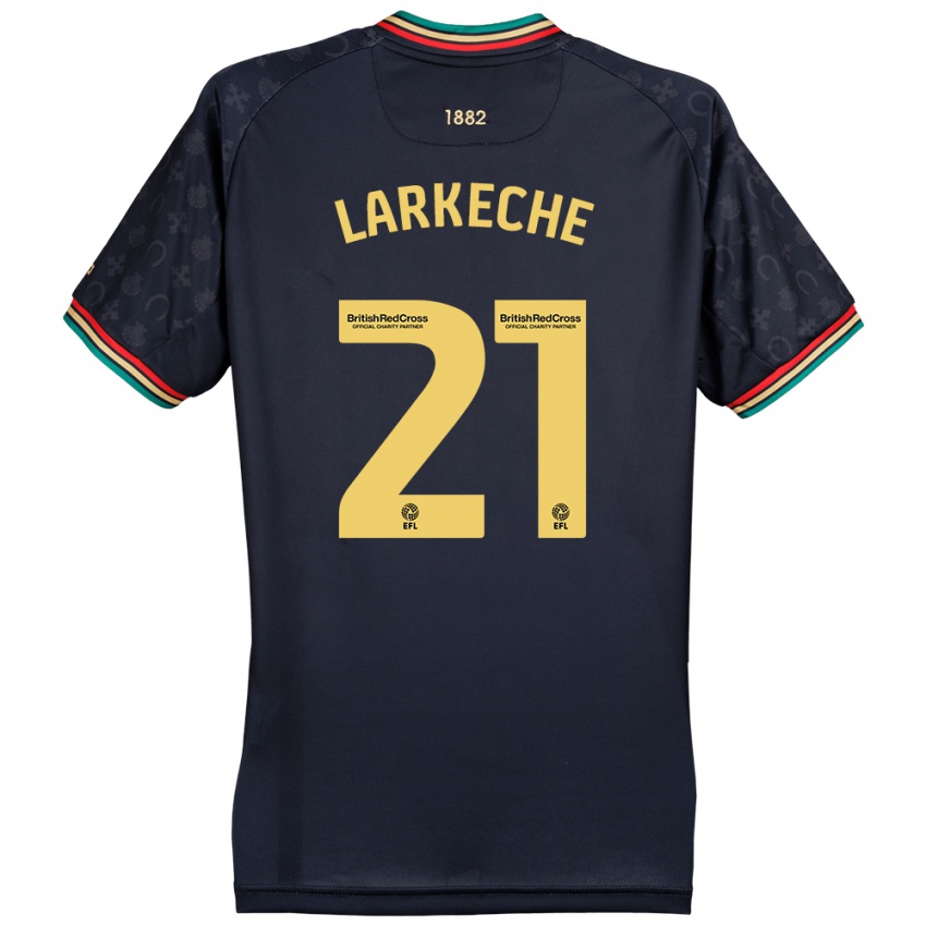 Niño Camiseta Ziyad Larkeche #21 Azul Marino Oscuro 2ª Equipación 2024/25 La Camisa