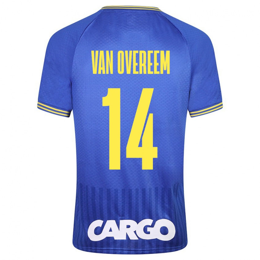 Niño Camiseta Joris Van Overeem #14 Blanco 2ª Equipación 2024/25 La Camisa