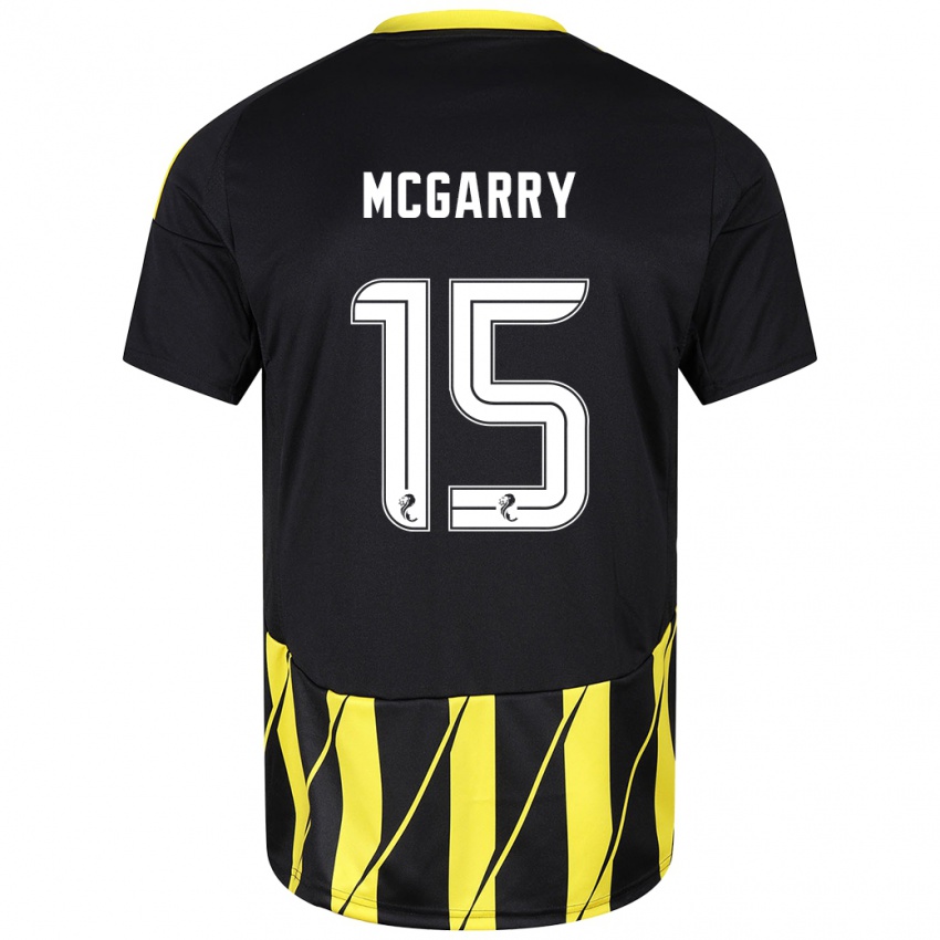 Niño Camiseta James Mcgarry #15 Negro Amarillo 2ª Equipación 2024/25 La Camisa