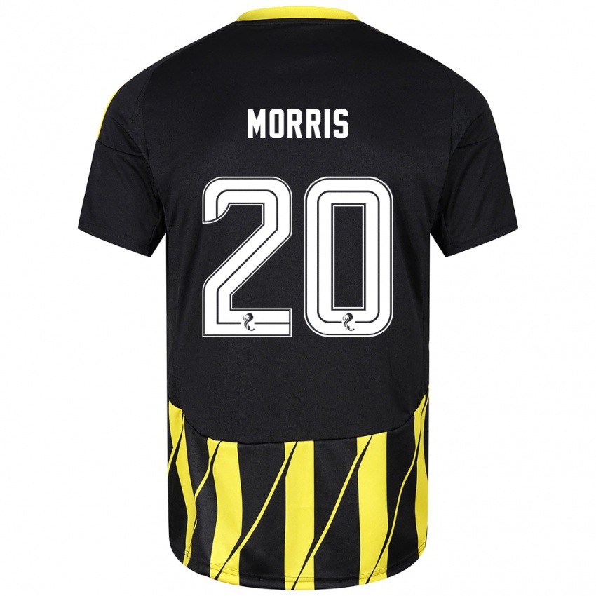 Niño Camiseta Shayden Morris #20 Negro Amarillo 2ª Equipación 2024/25 La Camisa