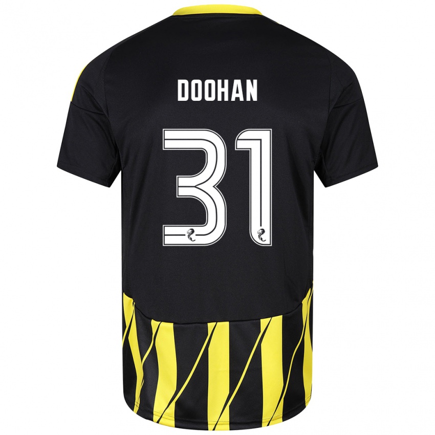 Niño Camiseta Ross Doohan #31 Negro Amarillo 2ª Equipación 2024/25 La Camisa