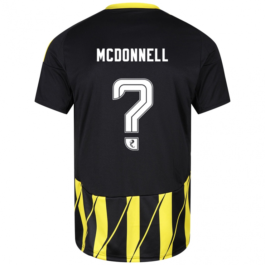 Niño Camiseta Noah Mcdonnell #0 Negro Amarillo 2ª Equipación 2024/25 La Camisa