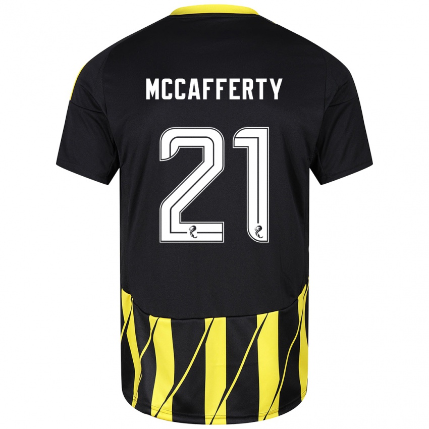 Niño Camiseta Eirinn Mccafferty #21 Negro Amarillo 2ª Equipación 2024/25 La Camisa