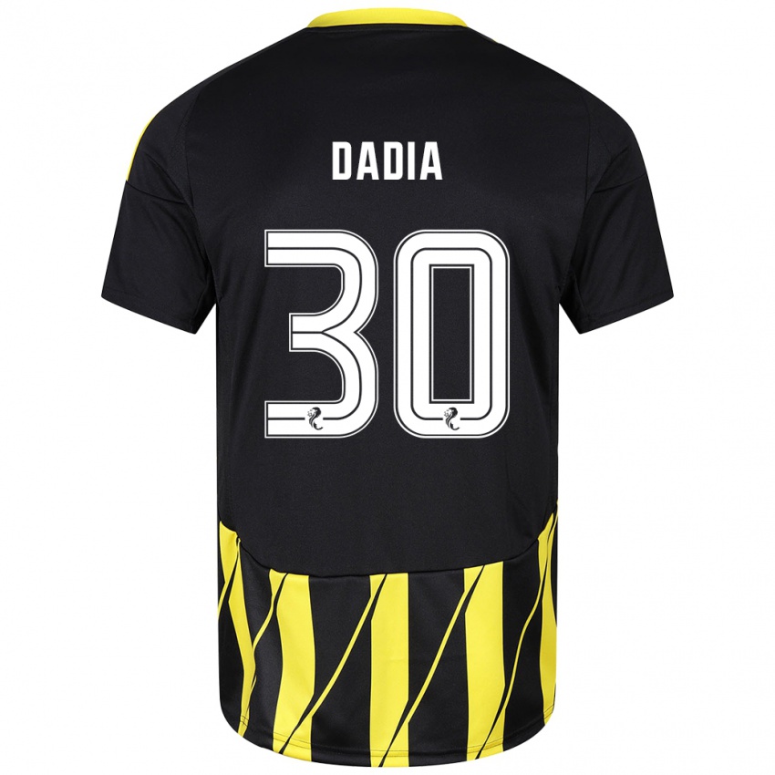 Niño Camiseta Or Dadia #30 Negro Amarillo 2ª Equipación 2024/25 La Camisa