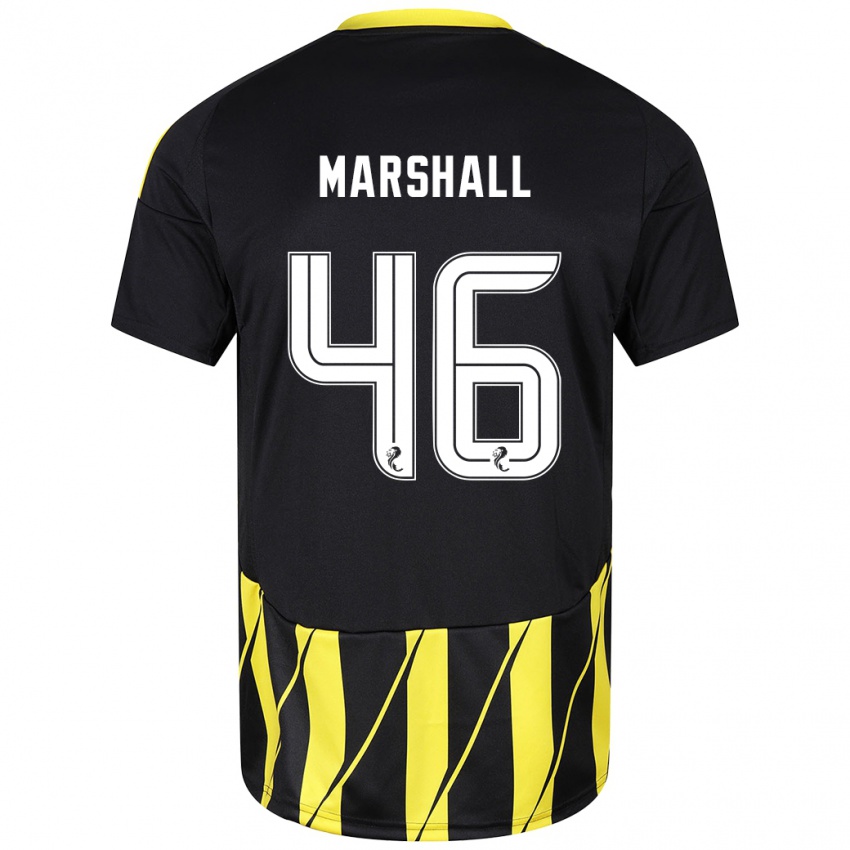 Niño Camiseta Findlay Marshall #46 Negro Amarillo 2ª Equipación 2024/25 La Camisa