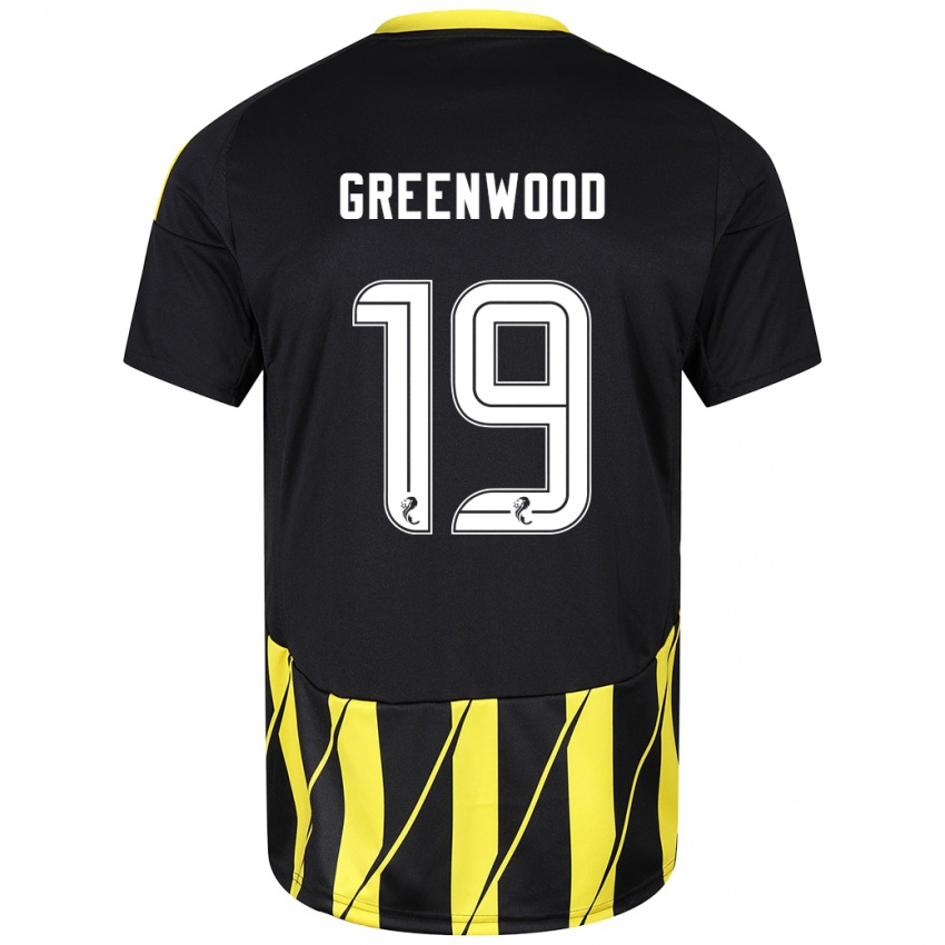 Niño Camiseta Brodie Greenwood #19 Negro Amarillo 2ª Equipación 2024/25 La Camisa