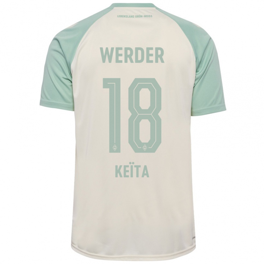 Niño Camiseta Naby Keïta #18 Blanquecino Verde Claro 2ª Equipación 2024/25 La Camisa