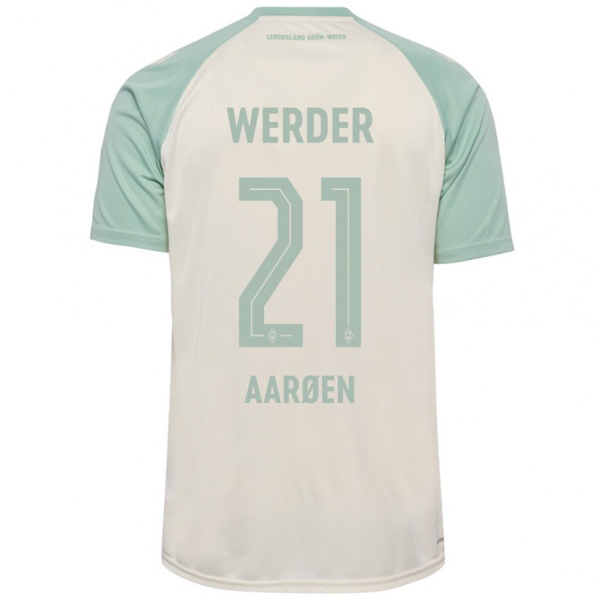 Niño Camiseta Isak Hansen-Aaröen #21 Blanquecino Verde Claro 2ª Equipación 2024/25 La Camisa