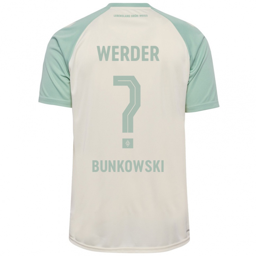 Niño Camiseta Paul Bunkowski #0 Blanquecino Verde Claro 2ª Equipación 2024/25 La Camisa