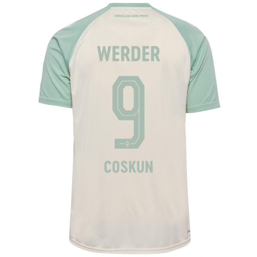 Niño Camiseta Boran-Firat Coskun #9 Blanquecino Verde Claro 2ª Equipación 2024/25 La Camisa