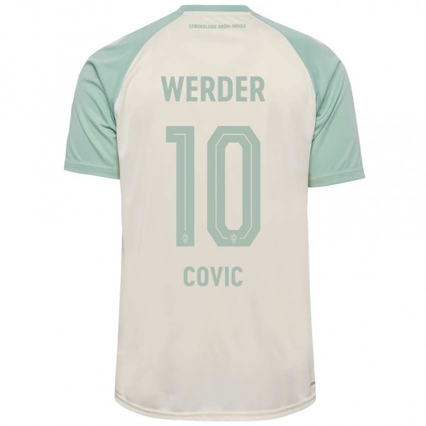 Niño Camiseta Patrice Covic #10 Blanquecino Verde Claro 2ª Equipación 2024/25 La Camisa