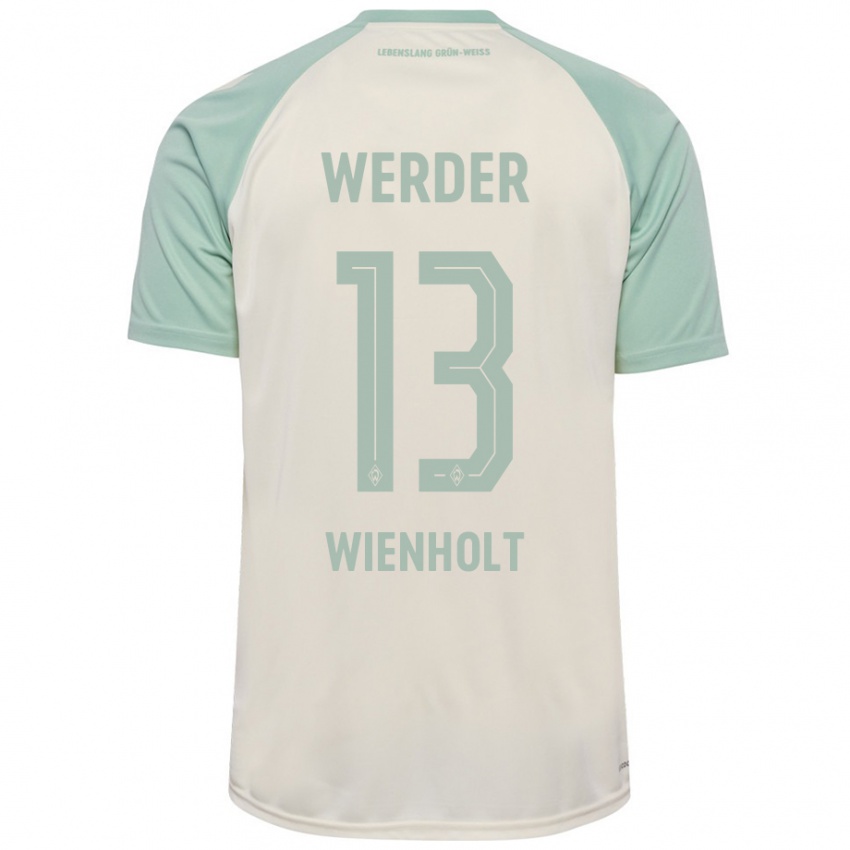 Niño Camiseta Paul Wienholt #13 Blanquecino Verde Claro 2ª Equipación 2024/25 La Camisa