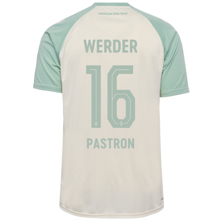 Niño Camiseta Alvin Pastron #16 Blanquecino Verde Claro 2ª Equipación 2024/25 La Camisa