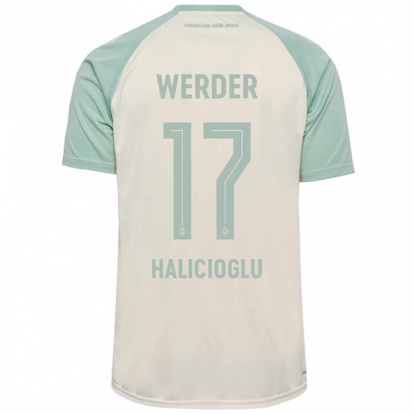 Niño Camiseta Arda Halicioglu #17 Blanquecino Verde Claro 2ª Equipación 2024/25 La Camisa