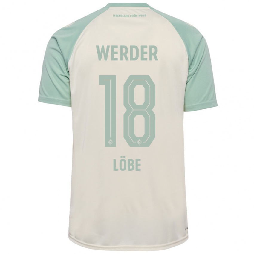 Niño Camiseta Jasper Löbe #18 Blanquecino Verde Claro 2ª Equipación 2024/25 La Camisa