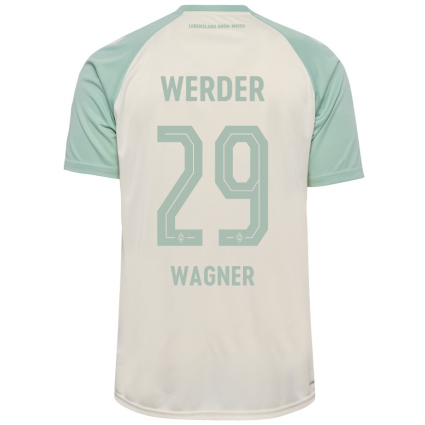 Niño Camiseta Paul Wagner #29 Blanquecino Verde Claro 2ª Equipación 2024/25 La Camisa