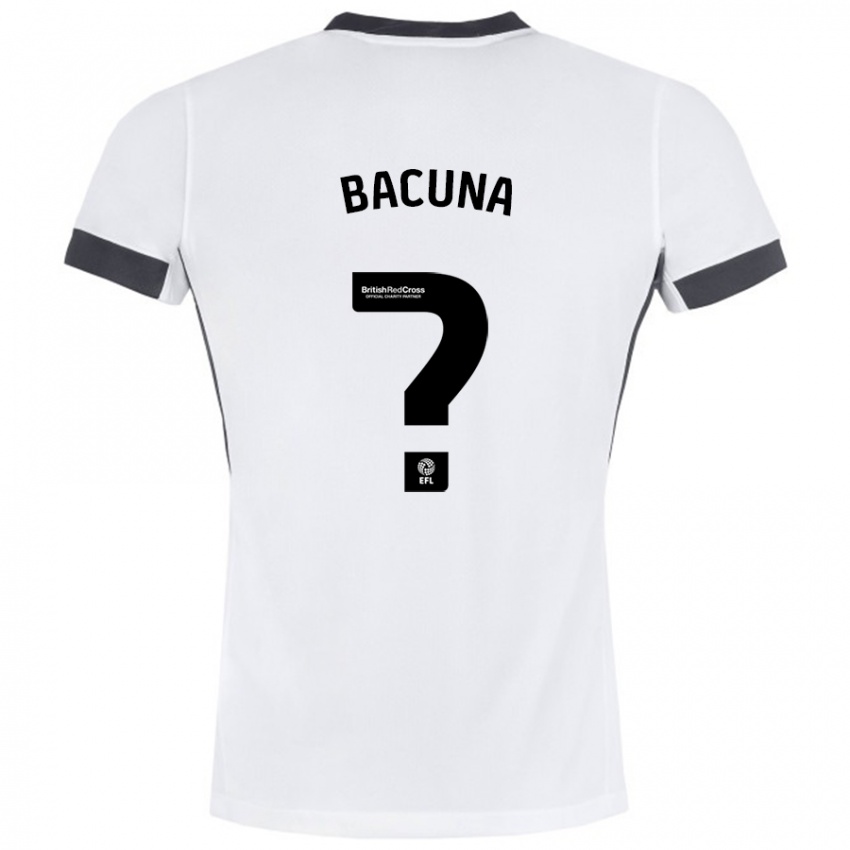 Niño Camiseta Juninho Bacuna #0 Blanco Negro 2ª Equipación 2024/25 La Camisa