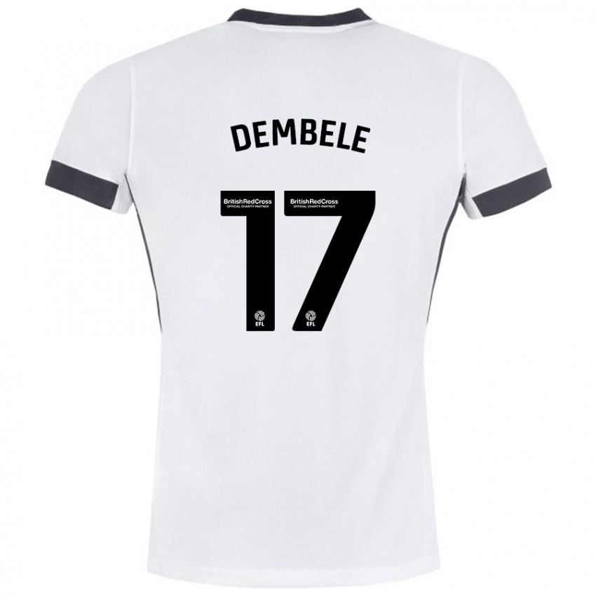 Niño Camiseta Siriki Dembélé #17 Blanco Negro 2ª Equipación 2024/25 La Camisa