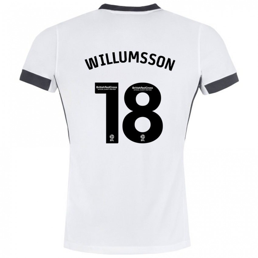 Niño Camiseta Willum Thór Willumsson #18 Blanco Negro 2ª Equipación 2024/25 La Camisa