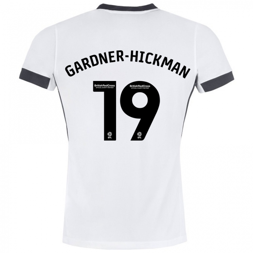 Niño Camiseta Taylor Gardner-Hickman #19 Blanco Negro 2ª Equipación 2024/25 La Camisa