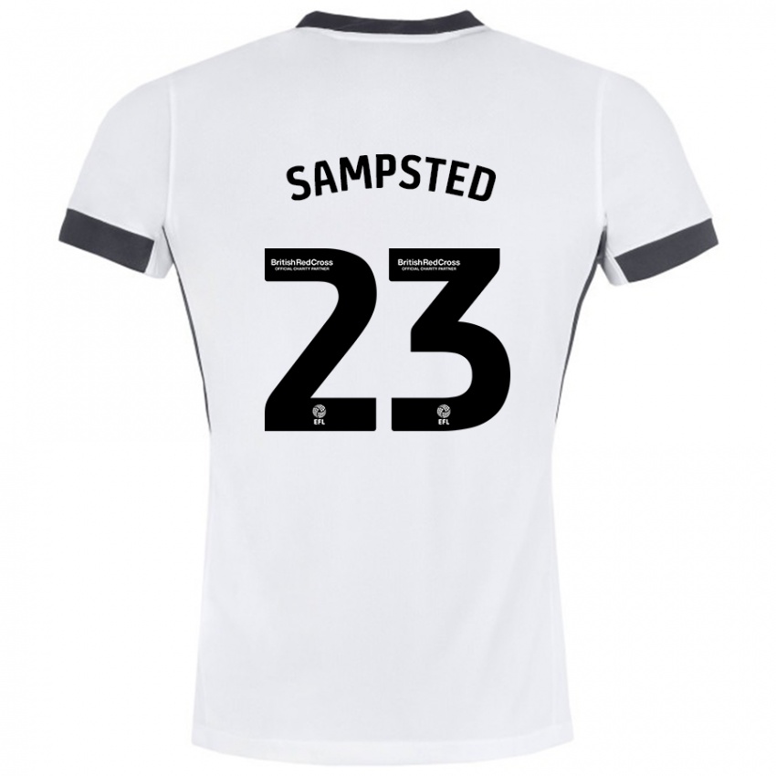 Niño Camiseta Alfons Sampsted #23 Blanco Negro 2ª Equipación 2024/25 La Camisa