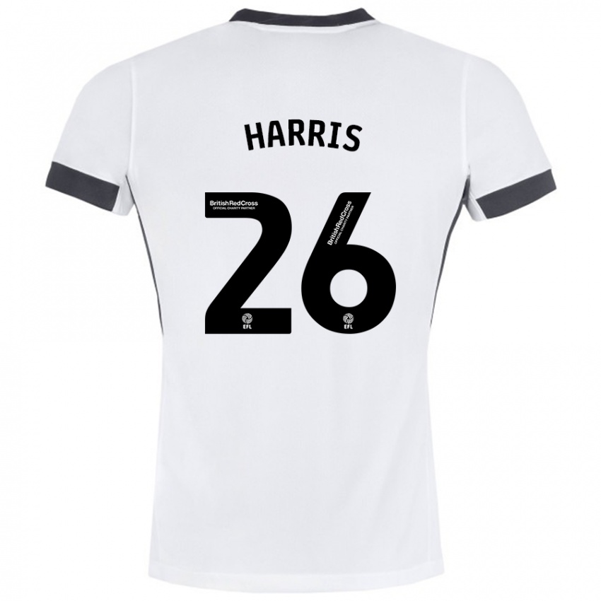 Niño Camiseta Luke Harris #26 Blanco Negro 2ª Equipación 2024/25 La Camisa