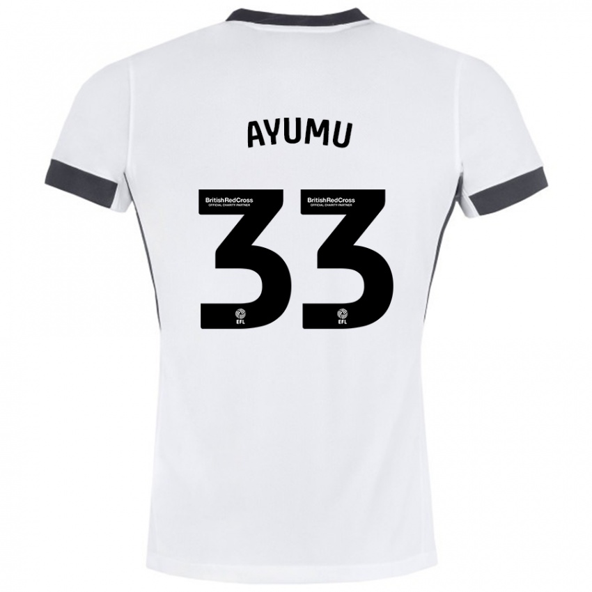 Niño Camiseta Ayumu Yokoyama #33 Blanco Negro 2ª Equipación 2024/25 La Camisa