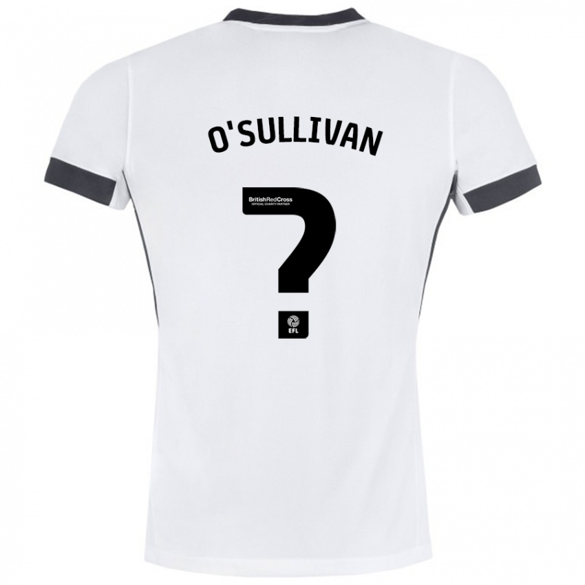 Niño Camiseta William O'sullivan #0 Blanco Negro 2ª Equipación 2024/25 La Camisa