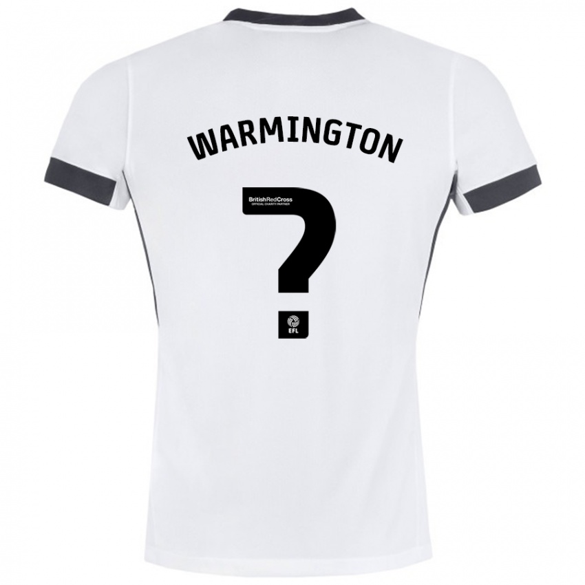 Niño Camiseta Tyrese Warmington #0 Blanco Negro 2ª Equipación 2024/25 La Camisa