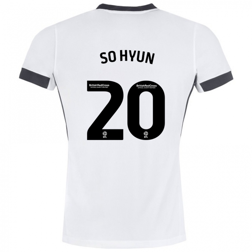 Niño Camiseta Cho So-Hyun #20 Blanco Negro 2ª Equipación 2024/25 La Camisa