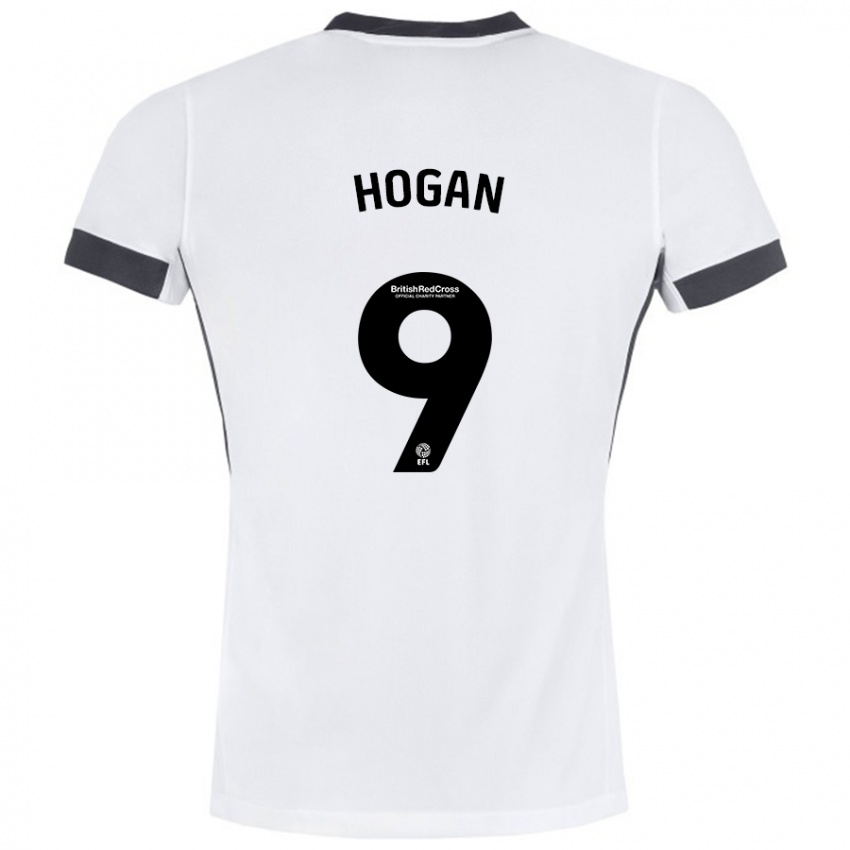 Niño Camiseta Scott Hogan #9 Blanco Negro 2ª Equipación 2024/25 La Camisa