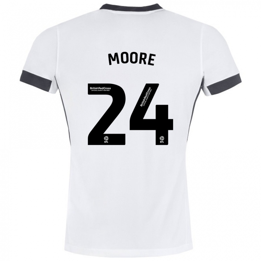 Niño Camiseta Jade Ellis Moore #24 Blanco Negro 2ª Equipación 2024/25 La Camisa