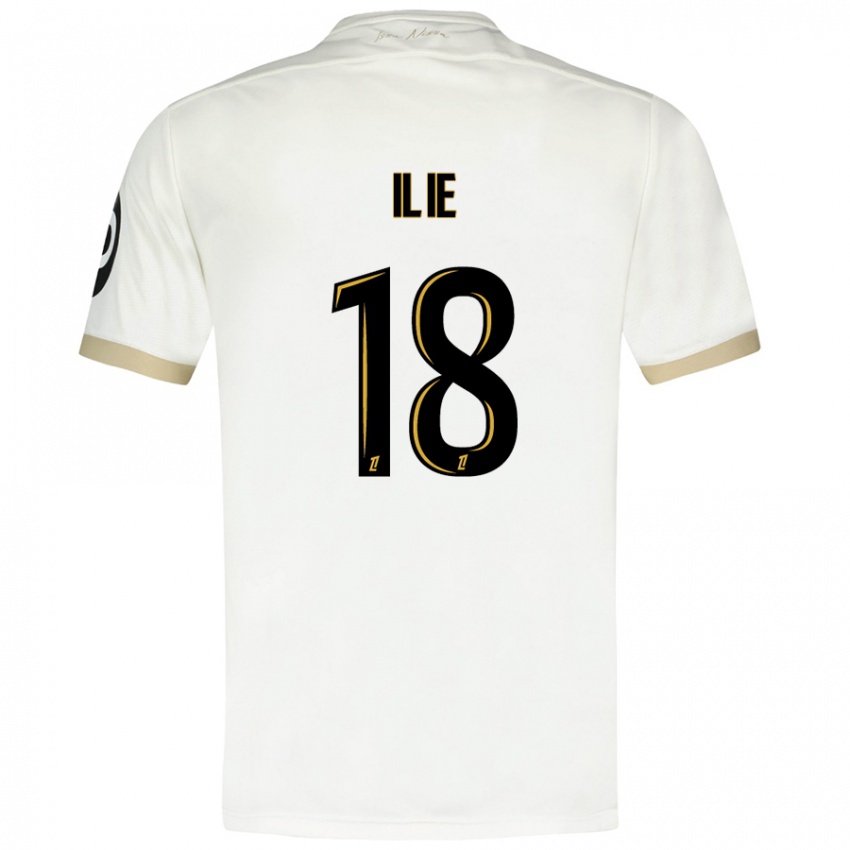 Niño Camiseta Rareș Ilie #18 Blanco Dorado 2ª Equipación 2024/25 La Camisa