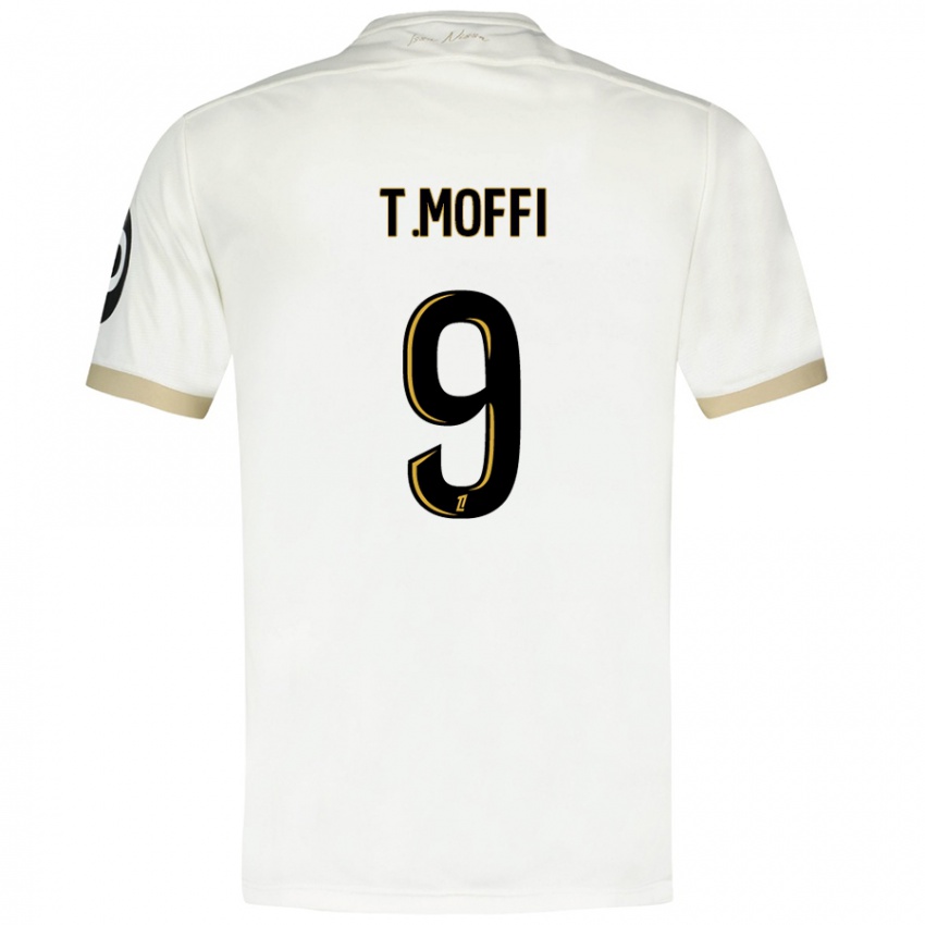 Niño Camiseta Terem Moffi #9 Blanco Dorado 2ª Equipación 2024/25 La Camisa