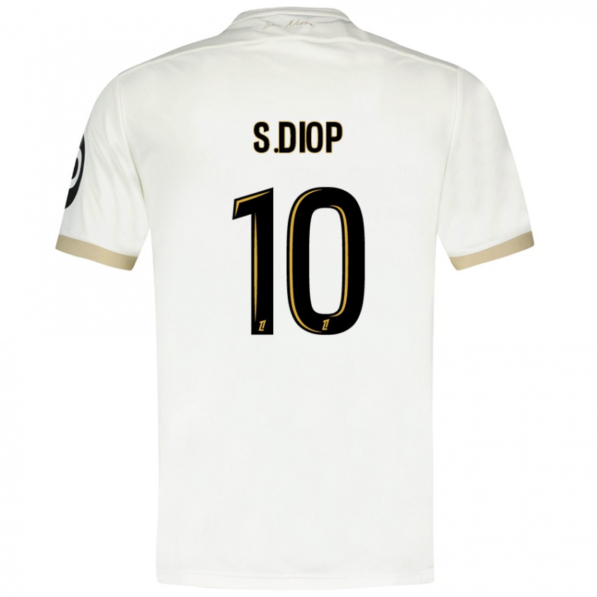 Niño Camiseta Sofiane Diop #10 Blanco Dorado 2ª Equipación 2024/25 La Camisa