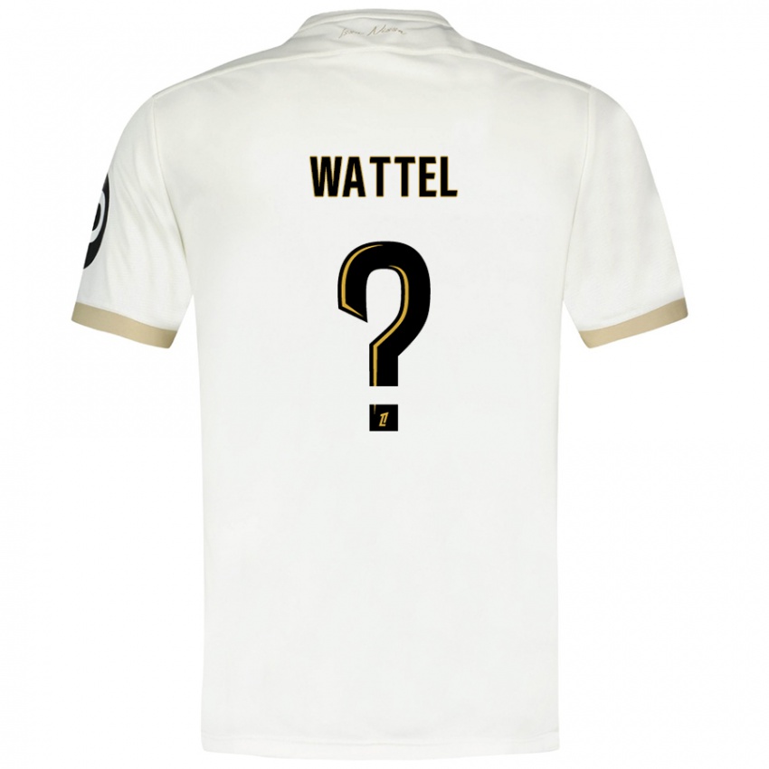 Niño Camiseta Sami Wattel #0 Blanco Dorado 2ª Equipación 2024/25 La Camisa