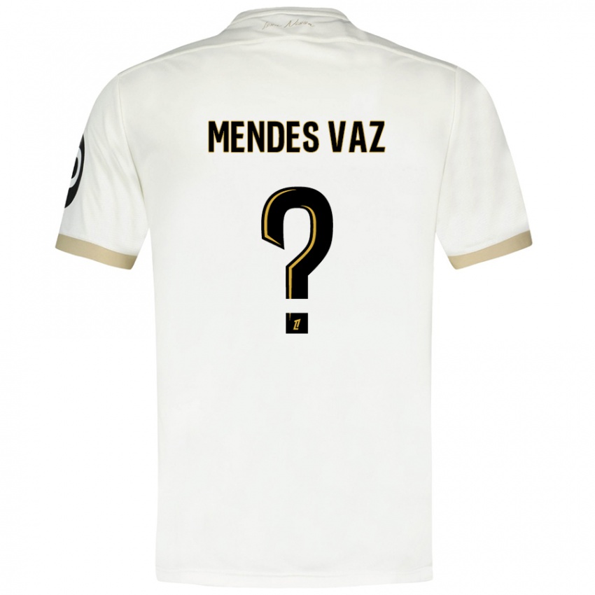 Niño Camiseta Hernâni Mendes Vaz #0 Blanco Dorado 2ª Equipación 2024/25 La Camisa