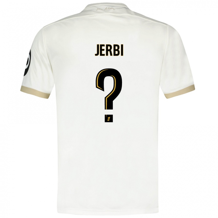 Niño Camiseta Rayan Jerbi #0 Blanco Dorado 2ª Equipación 2024/25 La Camisa