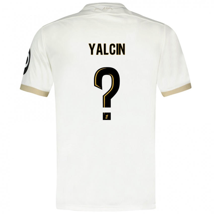 Niño Camiseta Noah Yalcin #0 Blanco Dorado 2ª Equipación 2024/25 La Camisa