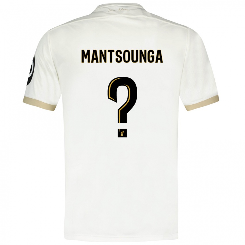 Niño Camiseta Brad-Hamilton Mantsounga #0 Blanco Dorado 2ª Equipación 2024/25 La Camisa