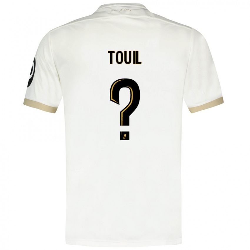 Niño Camiseta Yanis Touil #0 Blanco Dorado 2ª Equipación 2024/25 La Camisa