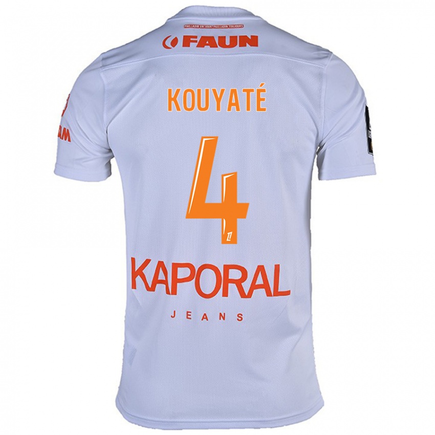 Niño Camiseta Kiki Kouyaté #4 Blanco 2ª Equipación 2024/25 La Camisa