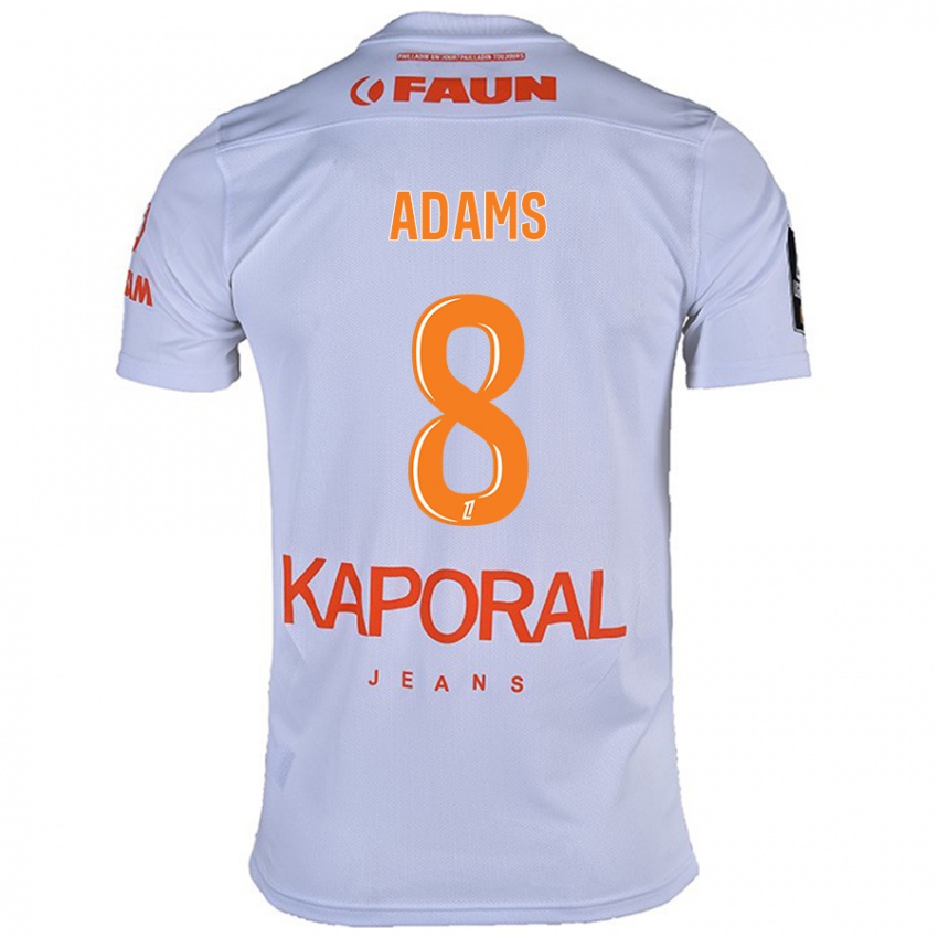 Niño Camiseta Akor Adams #8 Blanco 2ª Equipación 2024/25 La Camisa